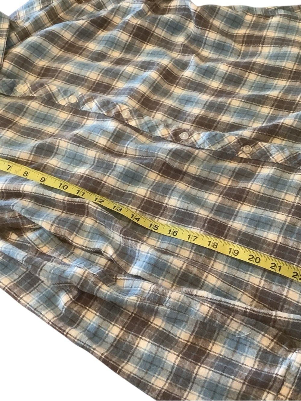 MM Vintage Plaid Embroidered Shirt Boho Festival Floral Back Top L - Picture 10 of 11